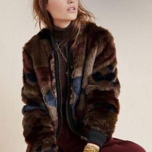 Anthropologie Camo Bomber